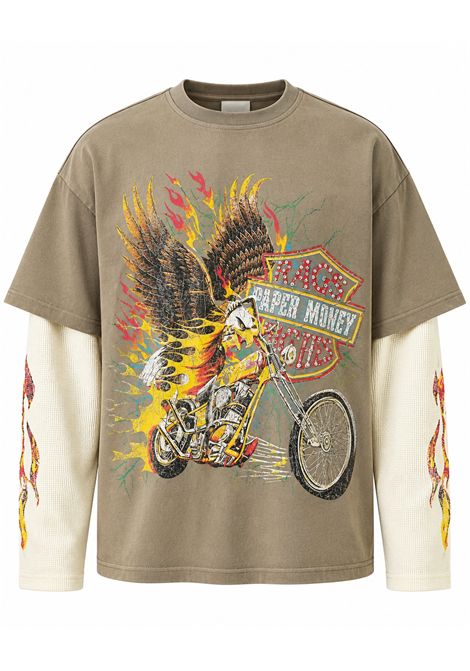T-shirt con stampa PAPER MONEY | EAGLE RIDE LAYEREDTAUPE